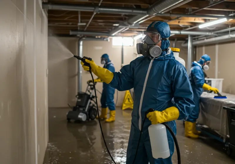 Basement Sanitization and Antimicrobial Treatment process in Odenville, AL