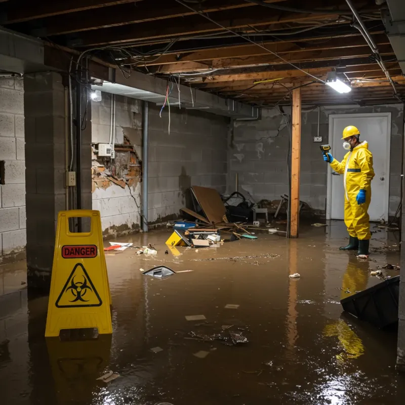 Flooded Basement Electrical Hazard in Odenville, AL Property